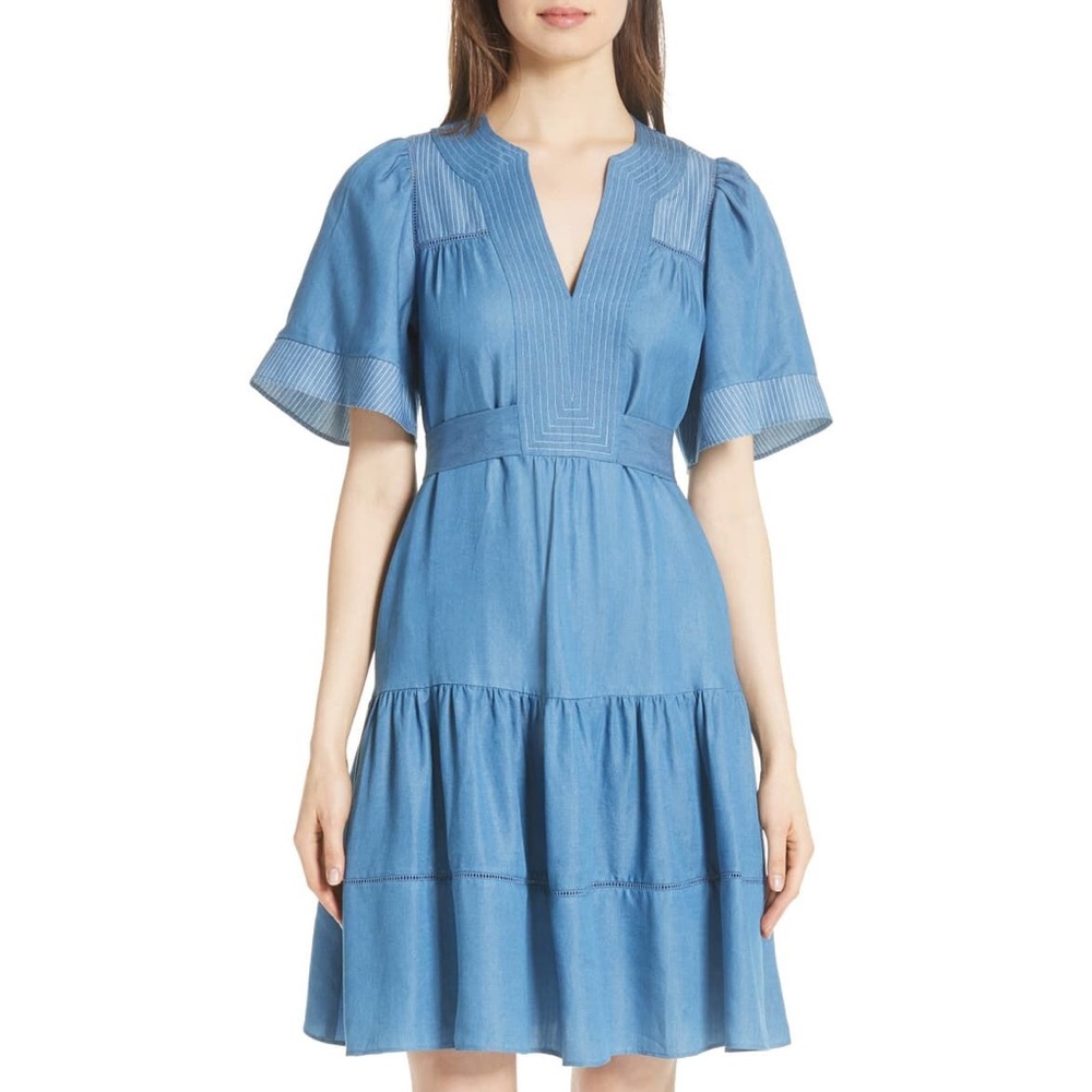 $248 KATE SPADE ♠️ Indigo Railroad Dress